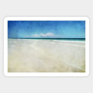White Sandy Beach Mexico Sticker